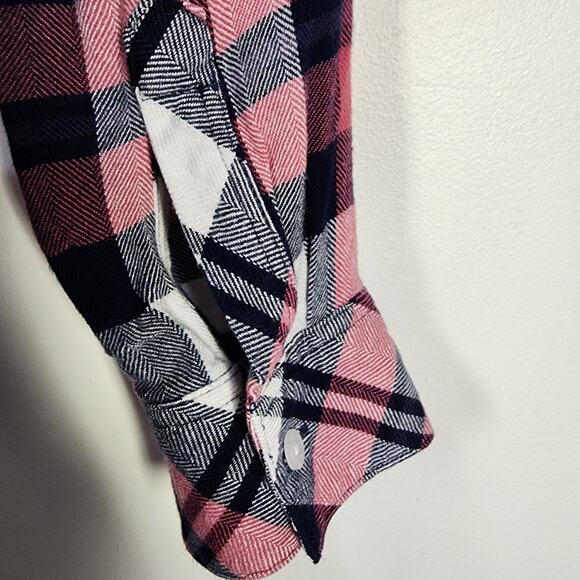 Rails Hunter Plaid Long Sleeve Button Up Shirt Mulberry White Indigo Small Soft - Picture 6 of 12